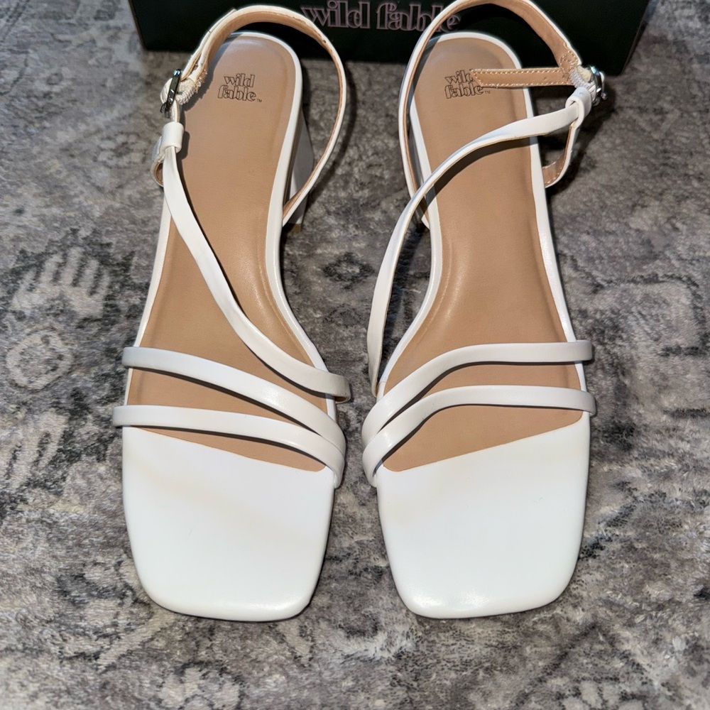 Wild Fable White Strappy Heels
